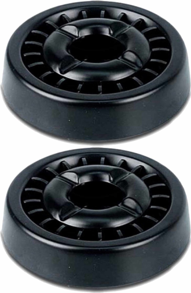 Goedkoopste Sigarettendover asbak - 2x - zwart - 14 cm - metaal/kunststof - dover/tafeldover - Rokersbenodigdheden - Rookaccessoires