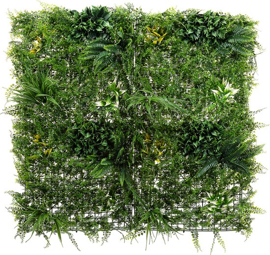 Foretti kunsthaag Evergreen - 100 x 100 cm - Voor binnen- en buitengebruik