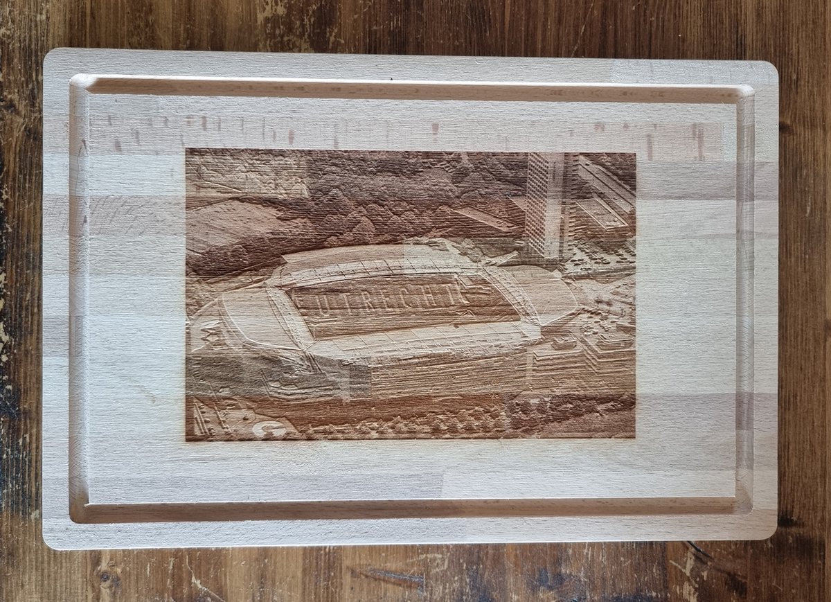 Borrelplank FC Utrecht - Stadion- Voetbal - Tapas plank - hout