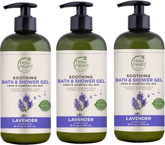 PETAL FRESH - Bath & Shower Gel Lavender - 3 Pak