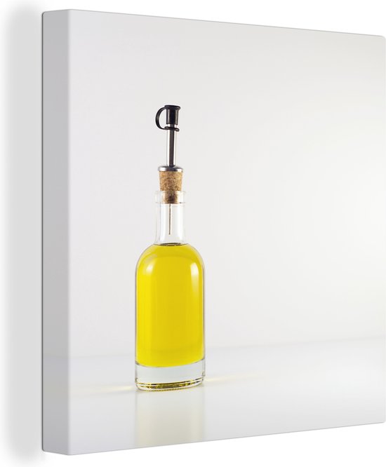 Glas avec toile à l'huile d'olive 2cm 20x20 cm - petit - Tirage photo sur toile (Décoration murale salon / chambre)