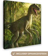 Cavnasdoek kinderen - Decoratie kinderkamers - Dinosaurus - Jungle - Kinderen - Jongens - Meisjes - Wanddecoratie - Canvas schilderij dino50x50 cm