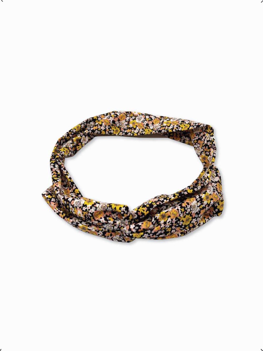 Duurzaam cadeau - Flexibele haarband - IJzerdraad - Gele bloemen - 90 cm