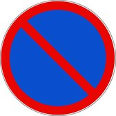 Parkeren verboden sticker 20cm - Sticker niet parkeren - Verbodssticker - Parkeerverbod stickers - Sticker voor binnen en buiten