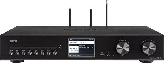Imperial DABMAN i560 CD DAB+ en internetradio reciever - 2x 30Watt - Wi-Fi - Ethernet - zwart