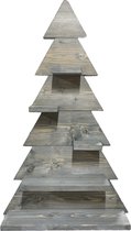 Echafaudage décoratif en bois Sapin de Noël gris lavé 120 cm de haut