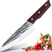 Couteau de chef Curbel - Couteau de cuisine en acier de haute qualité - Couteau japonais forgé à la main - Couteau de barbecue