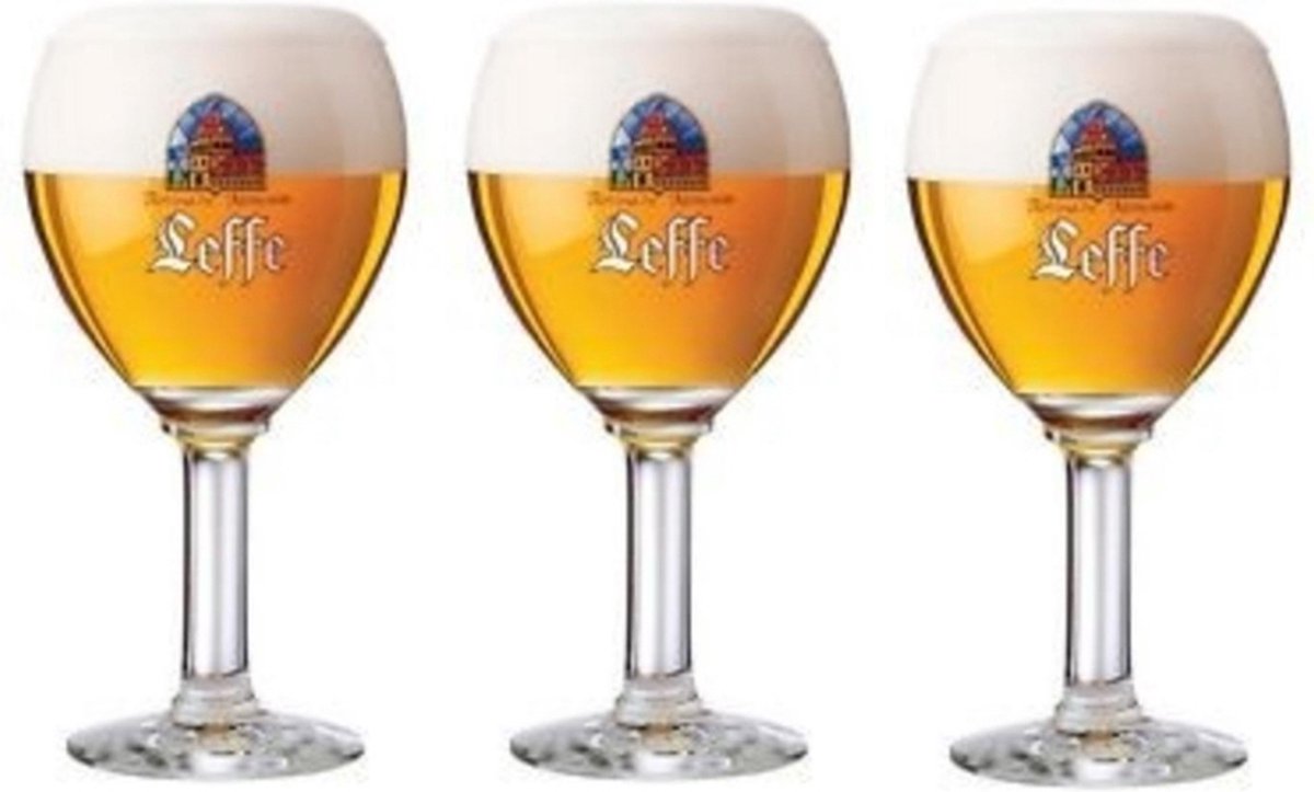 Verre à Bière Leffe - 25cl (Set de 3 verres), Glas sur pied. Verre de  brasserie... | bol
