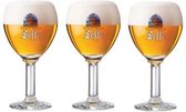 Verre à Bière Leffe - 25cl (Set de 3 verres), Glas sur pied. Verre de brasserie d'origine. Nouveau