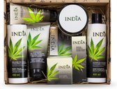India Cosmetics Super Cosmetica Set | 8 meest gekozen en gewaardeerde cosmetica met hennepolie | Je krijgt alle producten in een milieuvriendelijke doos met hennepbladeren!