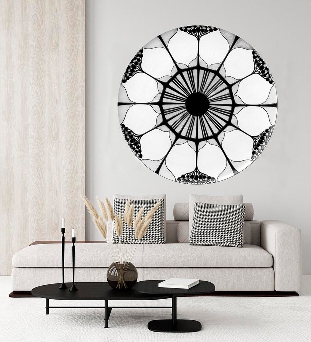 Icon Zwarte behang cirkel 148 cm