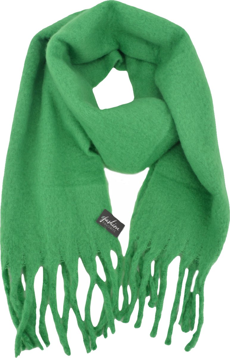 Winter Sjaal - Groen | Polyester | 190 x 45 cm | Fashion Favorite