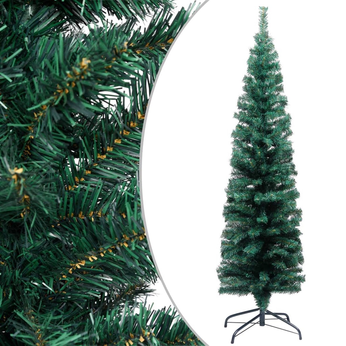 Prolenta Premium - Kunstkerstboom met standaard smal 150 cm PVC groen