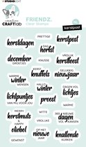 Studio Light Friendz Clear Stamp Kerst Nieuwjaars teksten