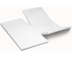 Topper hoeslaken jersey met dubbele split - 140x200/210 cm - White