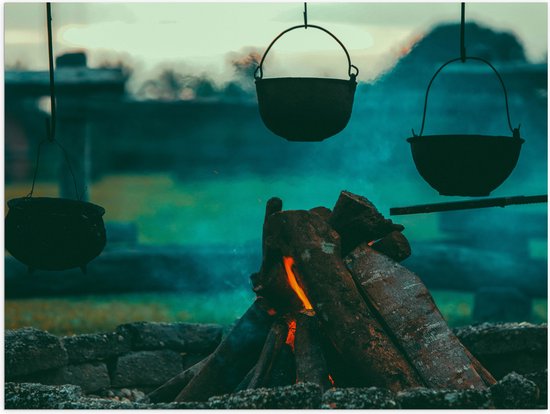 WallClassics - Poster (Matte) - Pans over the Fire - 40x30 cm Photo sur Papier Poster avec un aspect Mat