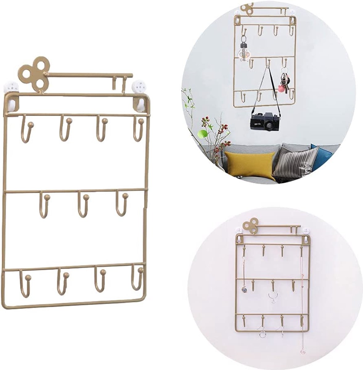 Sleutelhouder for Aan De Muur, Jack II-rek 2.0 JCM800 Gitaar Sleutelhanger Haak Wandmontage met 4 Sleutelhangers for Gitaarpluggen (Color : B