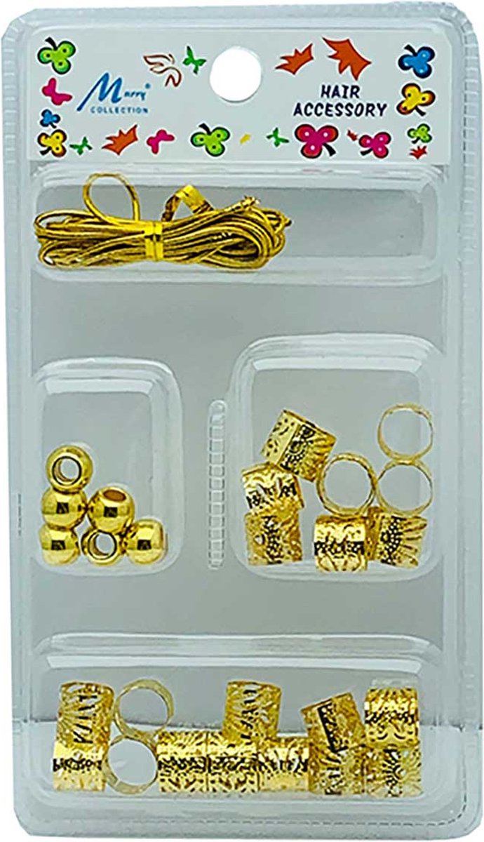 Haar kralen hair beads beads for braids dreadlocks beads Goud