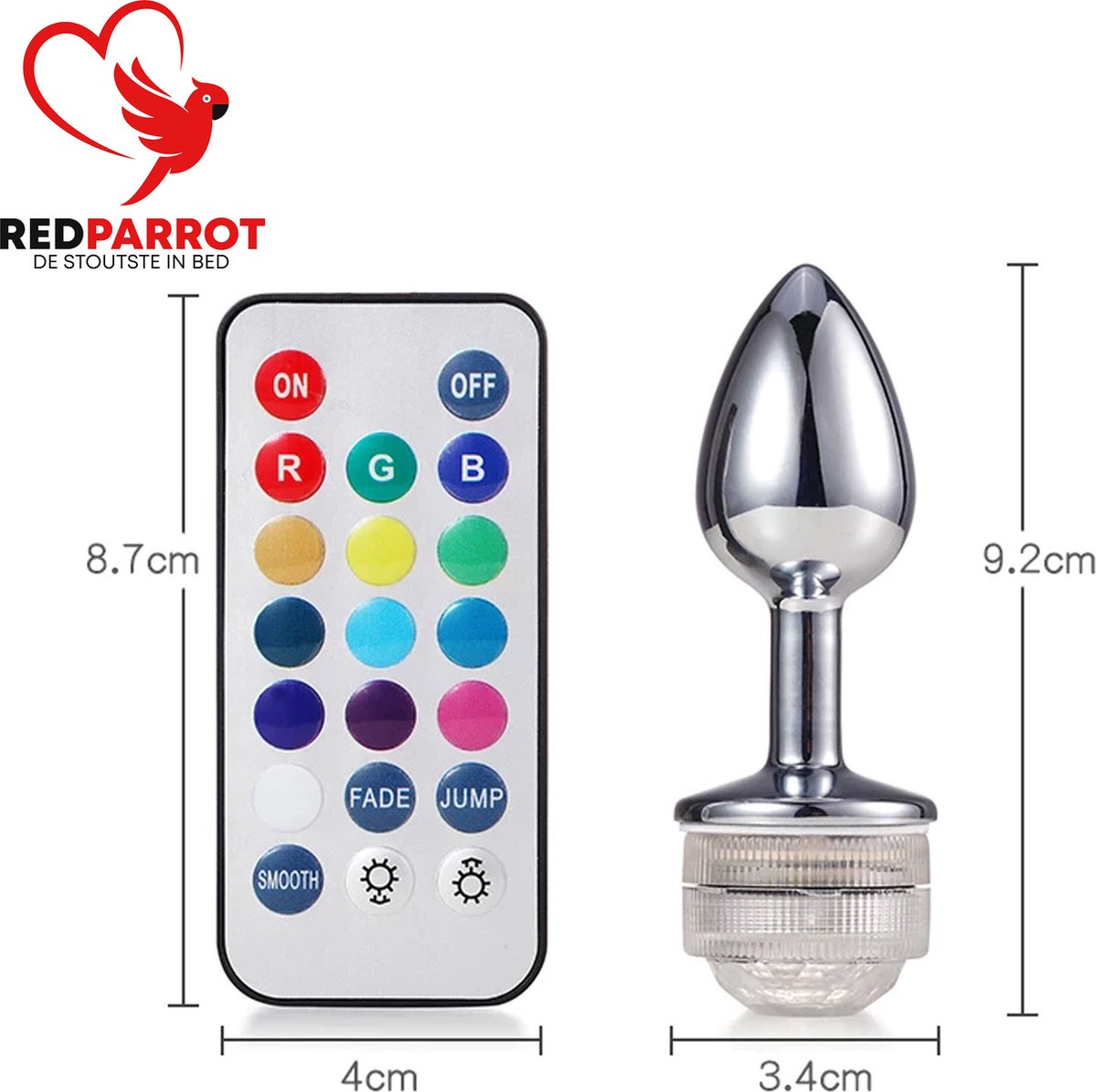Goedkoopste Exclusieve Buttplug met licht | Anaal plug | Anale kralen | Led licht | Design toys | Afstandsbediening