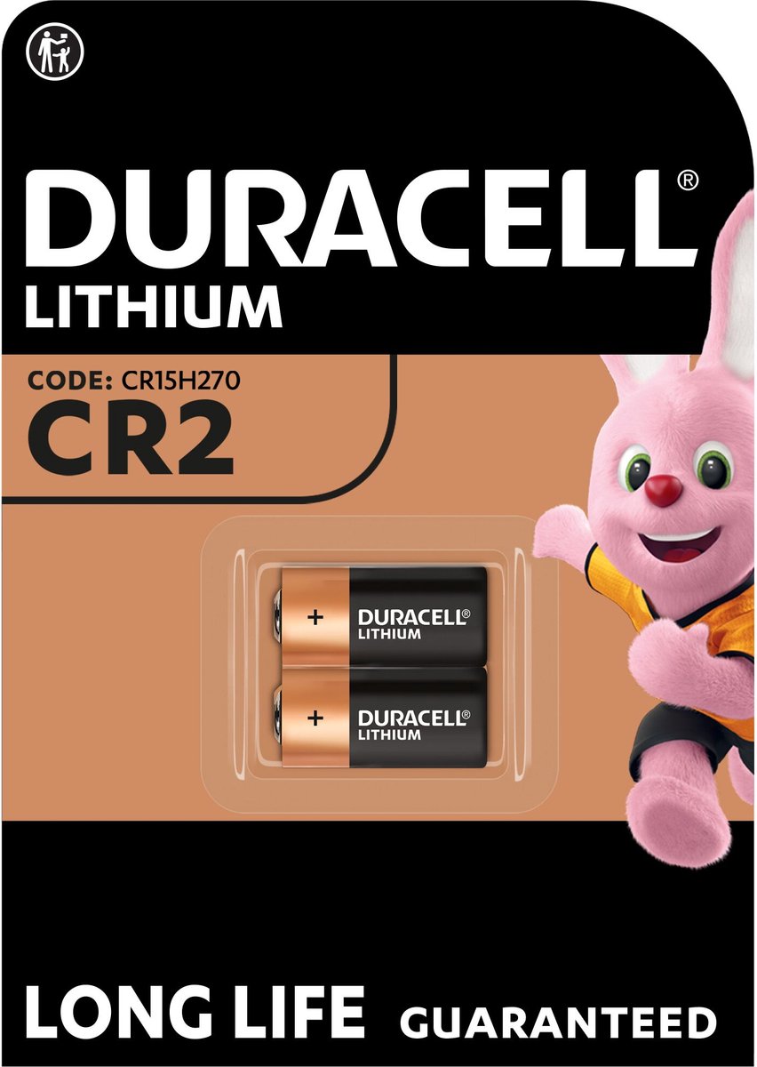 De Duracell High Power Lithium CR2-batterij 3V (CR15H270) - 2 stuks - Duracell
