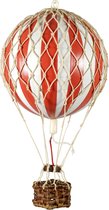 Authentic Models - Luchtballon Floating The Skies - Luchtballon decoratie - Kinderkamer decoratie - Rood Wit - Ø 8,5cm