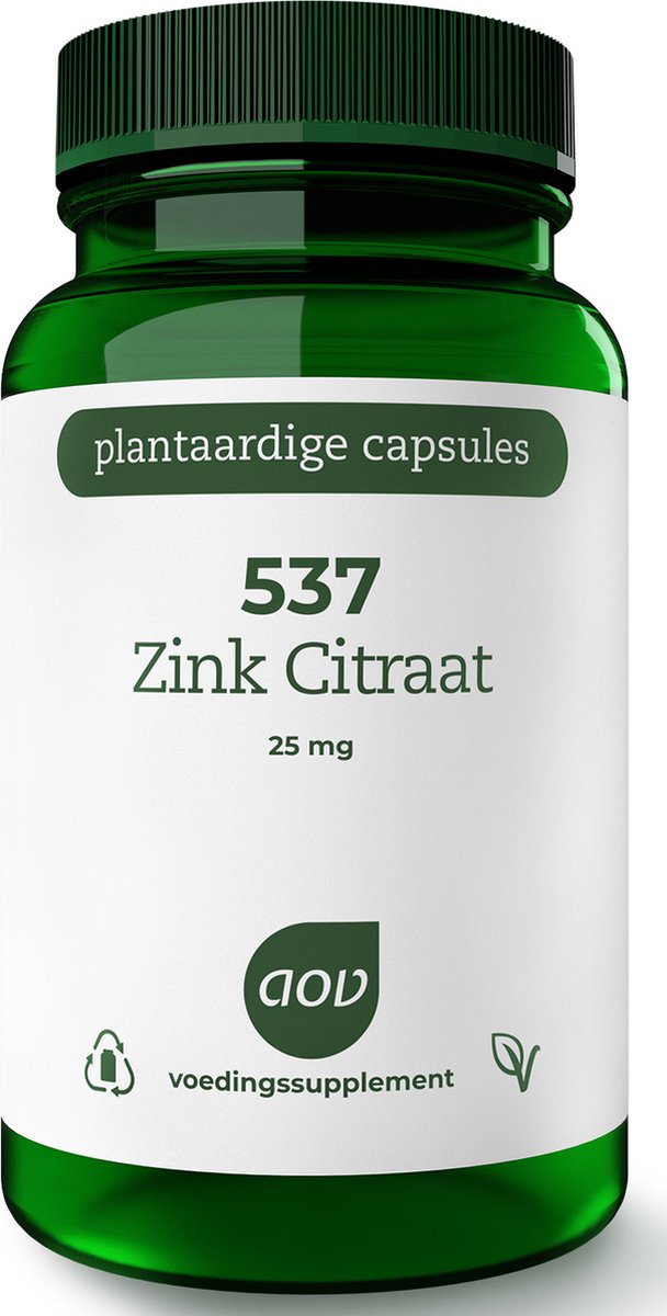 Goedkoopste AOV 537 Zink Citraat - 90 vegacaps - Mineraal - Voedingssupplement