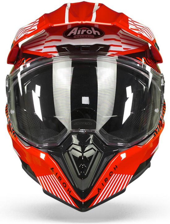 AIROH COMMANDER 2 Motorradhelm | Rot Glänzend | ECE 22.06 | Größe L