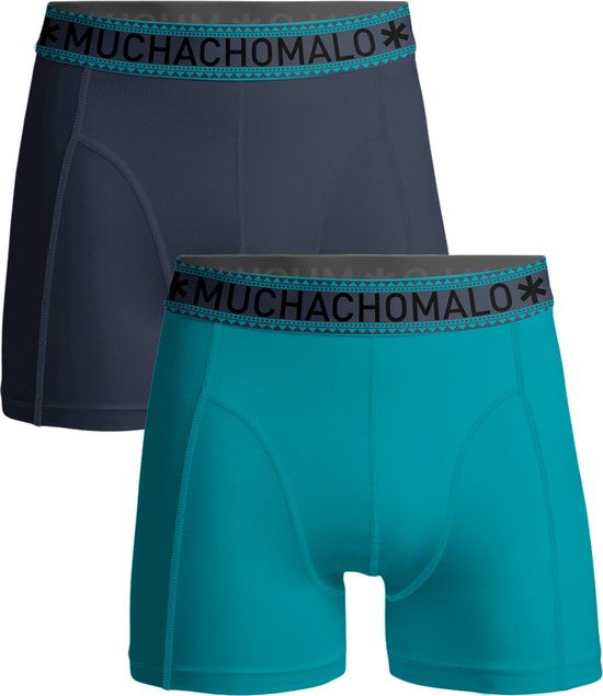 Muchachomalo boxershorts - heren boxers normale lengte (2-pack) - Solid - Maat: XL
