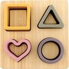 Afbeelding van het spelletje Nuby - Houten siliconen puzzel - Educatief speelgoed - 6+ maanden