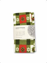 Doorgeef Inpakpapier - Furoshiki - Duurzaam cadeau - Groen vintage - Size S