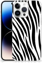 Trendy Telefoonhoesjes Geschikt voor iPhone 14 Pro Max Smartphone hoesje Zebra