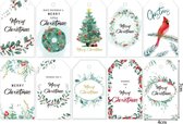 20x Cadeaulabels Kerst / Labels Kerstcadeau / Christmas / kerstlabels / Cadeau / Versiering / Naamkaartjes / Merry Christmas / Karton / Wit / Groen / Rood