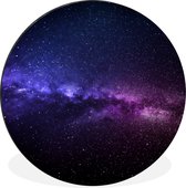 WallCircle - Cercle mural - Ciel étoilé - Nuit - Espace - Aluminium - Dibond - ⌀ 120 cm - Intérieur et extérieur XXL