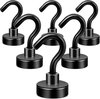 foto van Super sterke magnetische ophanghaakjes - 6 Stuks Inclusief Opbergdoosje met bewaardoosje - Sterk magneetjes