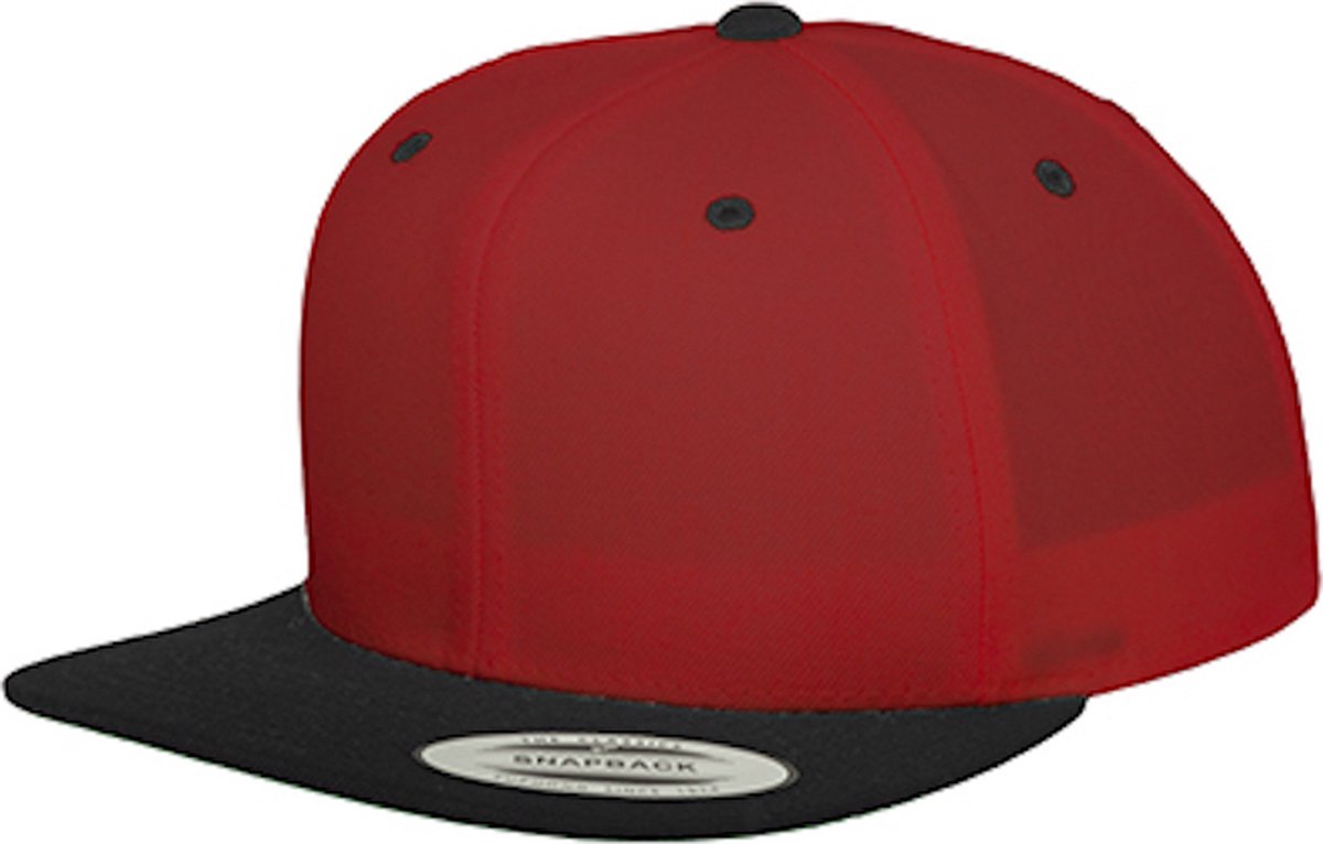 Flexfit 'Classic Snapback 2-Tone' Rood/Zwart