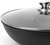 Bol.com Swiss Pro+ Wokpan - met Glazen Deksel - 30cm - Zwart aanbieding