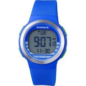 Xonix BAV-005 - Horloge - Digitaal - Unisex - Siliconen band - ABS - Cijfers - Achtergrondverlichting - Alarm - Start-Stop - Chronograaf - Tweede tijdzone - Waterdicht - 10 ATM - Blauw - Groen - Zilverkleurig