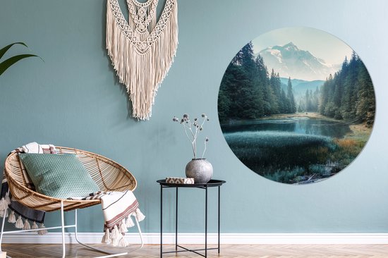 WallCircle - Cercle Mural - Branches - Nature - Arbres - Cercle Décoration murale Murale - Cercle Mural - Tableaux Ronds - 140x140 cm - Cercle Mural - Plastique