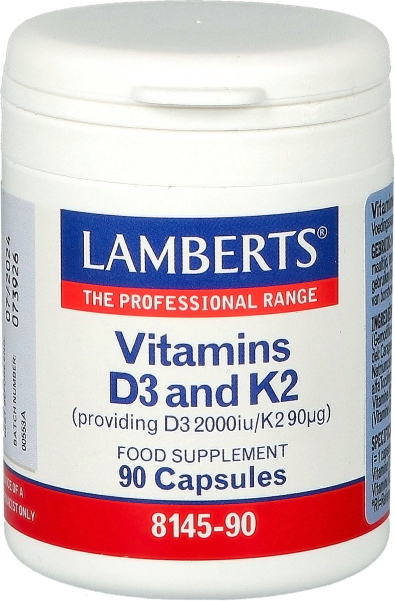 Goedkoopste Lamberts Vitamine D3 2000IE en K2 90mcg 90 Capsules