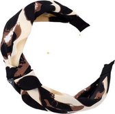 MINIIYOU® Dames haarband - diadeem met knoop luipaard print| Haarband volwassenen - vrouwen - dames - tieners - meiden