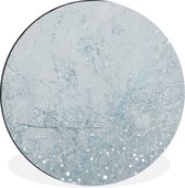 WallCircle - Wandcirkel - Muurcirkel - Marmer - Blauw - Glitter - Aluminium - Dibond - ⌀ 90 cm - Binnen en Buiten