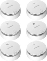 Bol.com WisuAlarm SA20-A Rookmelder - 6 Rookmelders - 10 jaar batterij - Kan in de buurt van keuken en badkamer - Voldoet aan Eu... aanbieding