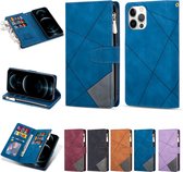 Luxe Telefoonhoesje voor Apple iPhone 13 Pro| Hoogwaardig Leren Bookcase | Lederen Wallet Case | Luxe Uitstraling | Pasjeshouder | Blauw