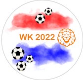 Raamsticker rond WK voetbal - Versiering oranje - Hup Holland Hup - Nederlands elftal - WK voetbal - Raamdecoratie voetbal - rood wit blauw - voetbalsupporter - raamsticker Nederlands elftal - oranje - stickers