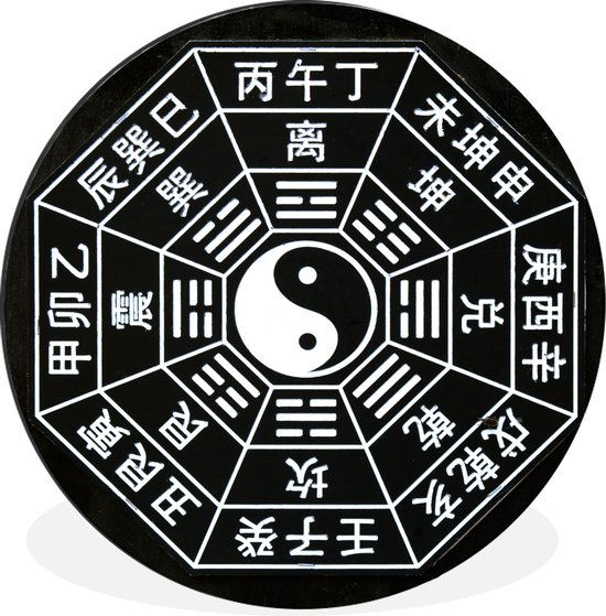 WallCircle - Wandcirkel - Muurcirkel - Yin en Yang als symbool van het taoïsme - Aluminium - Dibond - ⌀ 30 cm - Binnen en Buiten