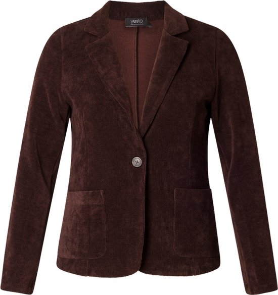 YESTA Delilah Blazer - Coffee Brown - maat 0(46)