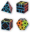 Afbeelding van het spelletje MoYu Rubiks Cube Speed Cube set - Magic Cube - Pyraminx - Megaminx - IQ Puzzel - Giftset