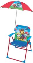 Chaise pliante Fun House Pat Patrol avec parasol pour enfants, acier, bleu, 38 x 8 x 50 cm