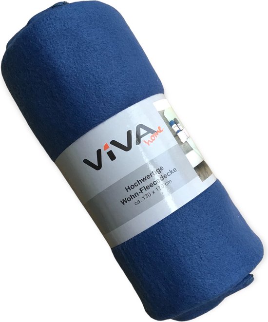 VIVA LIving Fleece deken - 130 x 170cm - blauw
