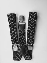 Bretelles Noir et Blanc - 3 Clips - Avec pince extra solide, solide et large qui ne se détachera pas !